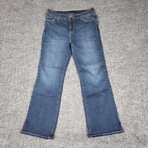 Levi Strauss‎ Co Womens Bootcut Jeans Dark Wash Size 14 Short Medium